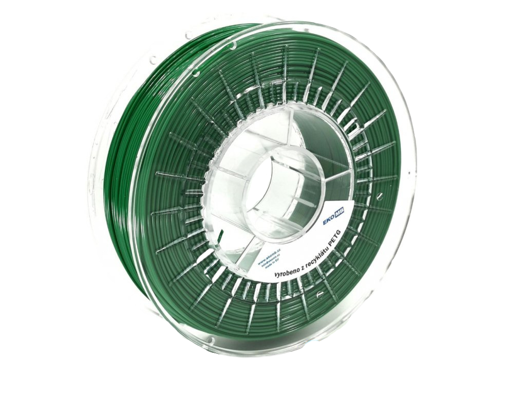 PET-G filament z recyklátu 1,75 mm smaragdová zelená EKO-MB 0,75 kg