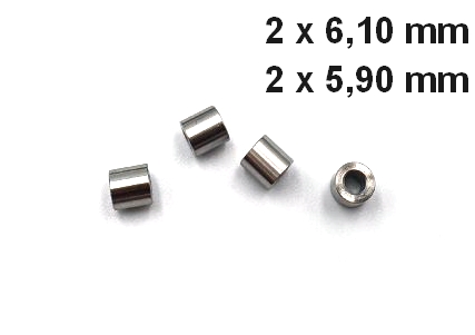 Levně Solidify3D Sada 4 kusů distančních podložek D6/D3/L6 MK3S 2x5,9 a 2x6,1 mm