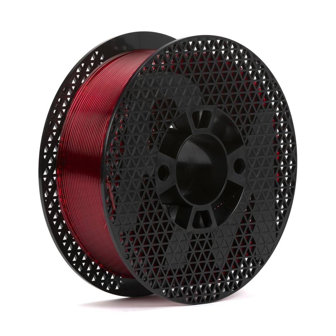 Levně Filament-PM PET-G tisková struna červená transparentní 1,75 mm 1 kg Filament PM