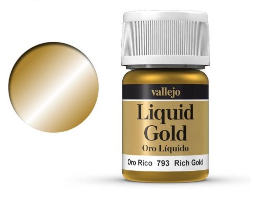 Levně Barva Vallejo Liquid 70793 Rich Gold (Alcohol Based) 35 ml