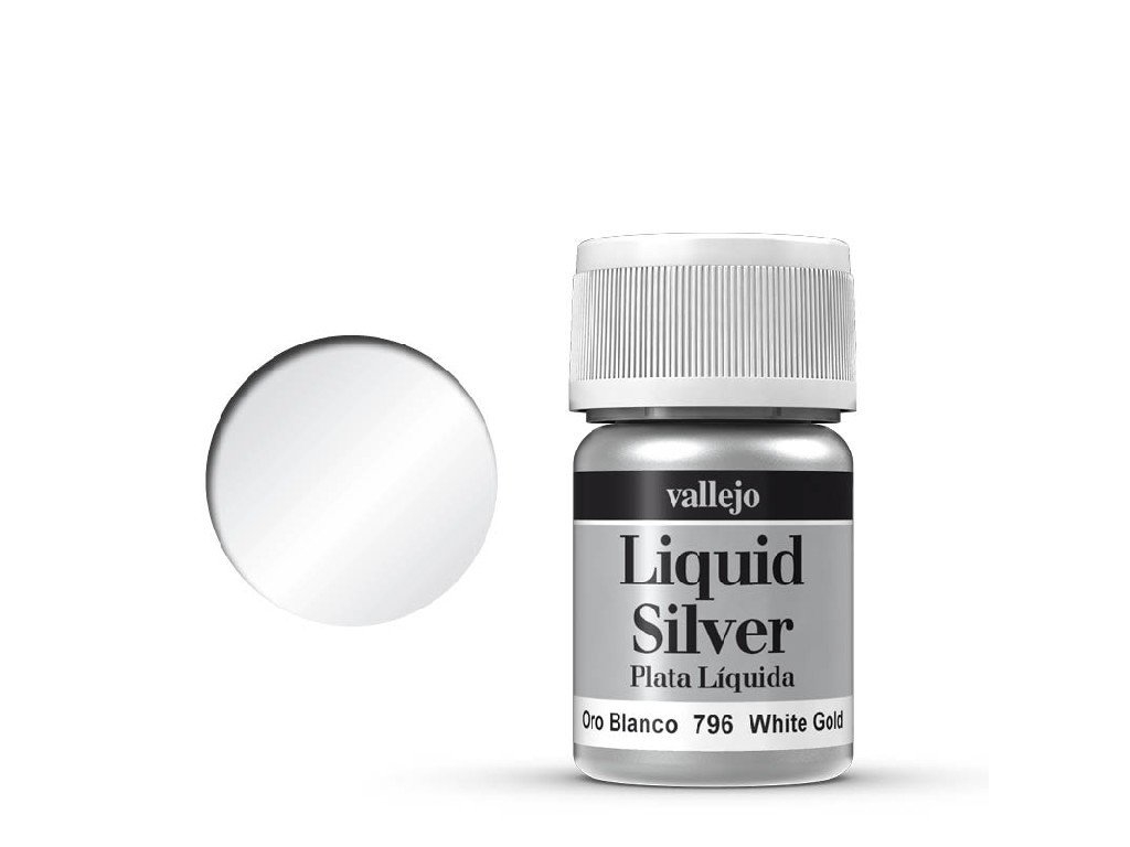 Levně Barva Vallejo Liquid 70796 White Gold (Alcohol Based) 35 ml
