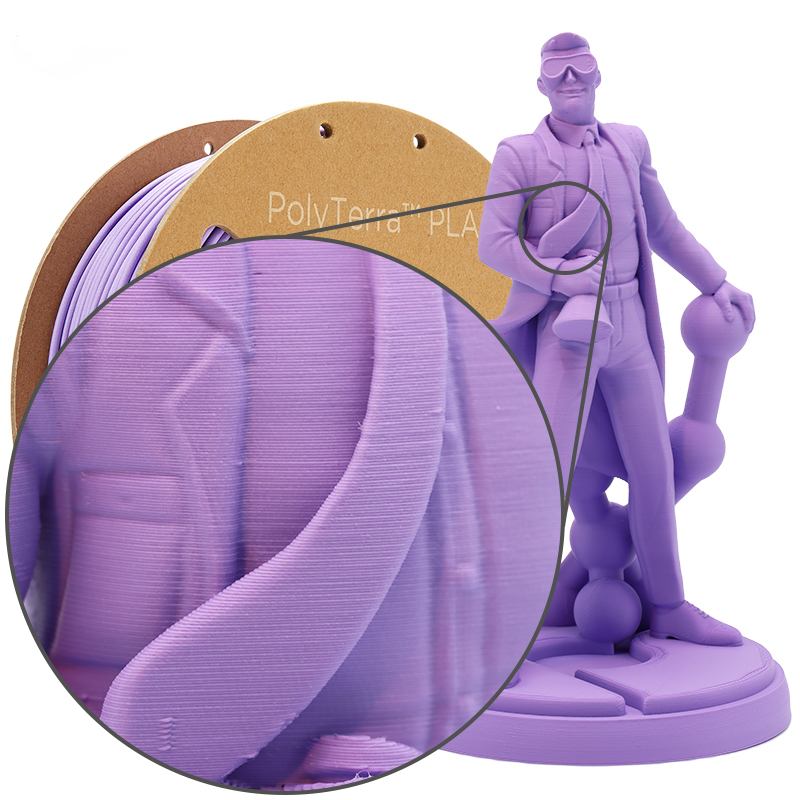 PLA PolyTerra filament Lavender Purple 1,75mm Polymaker 1000 g