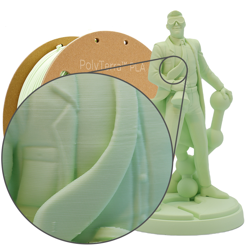 Levně PLA PolyTerra filament Mint 1,75 mm Polymaker 1000 g