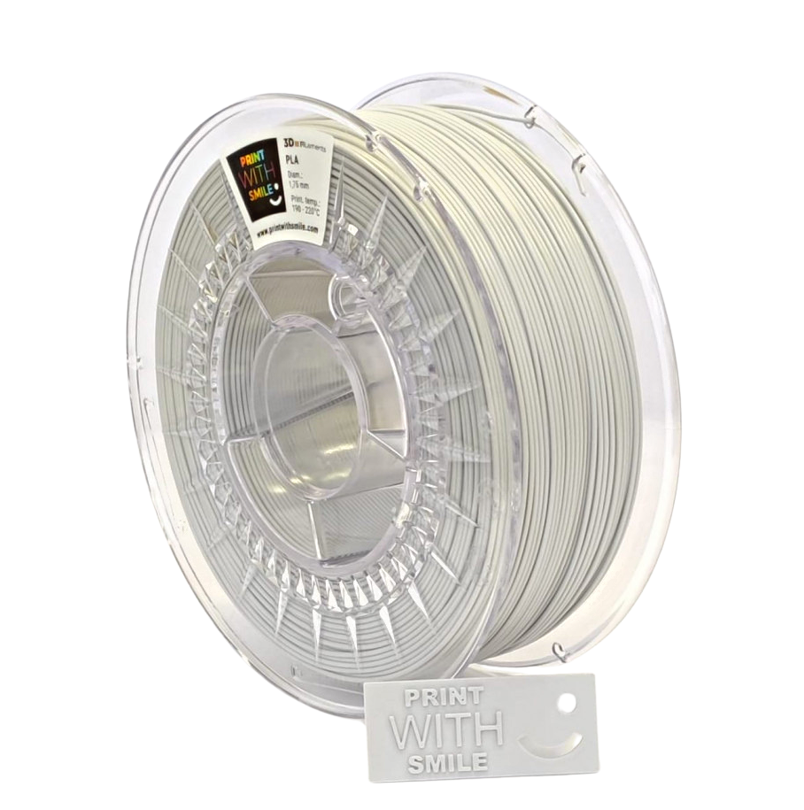 Levně PLA filament Cloudy Grey 1,75 mm Print With Smile 500 g