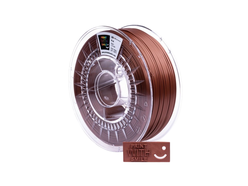 Levně PLA filament Copper Brown 1,75 mm Print With Smile 500 g