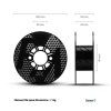 pla plus spool dimensions 1kg filament pm