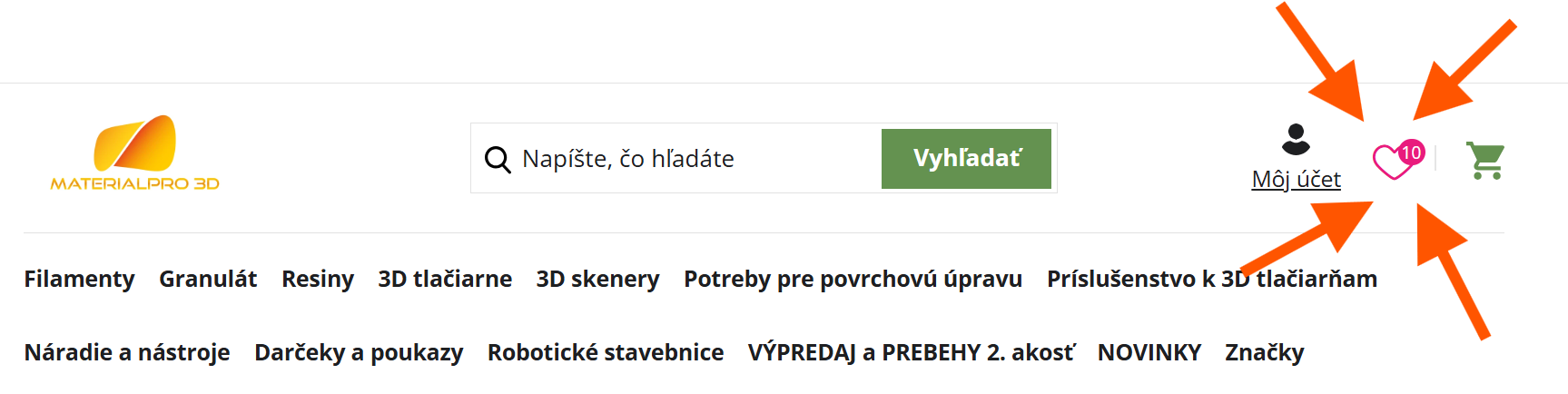 Otvárame ❤️ na Materialpro3d.sk – ukladajte si obľúbené filamenty jedným kliknutím