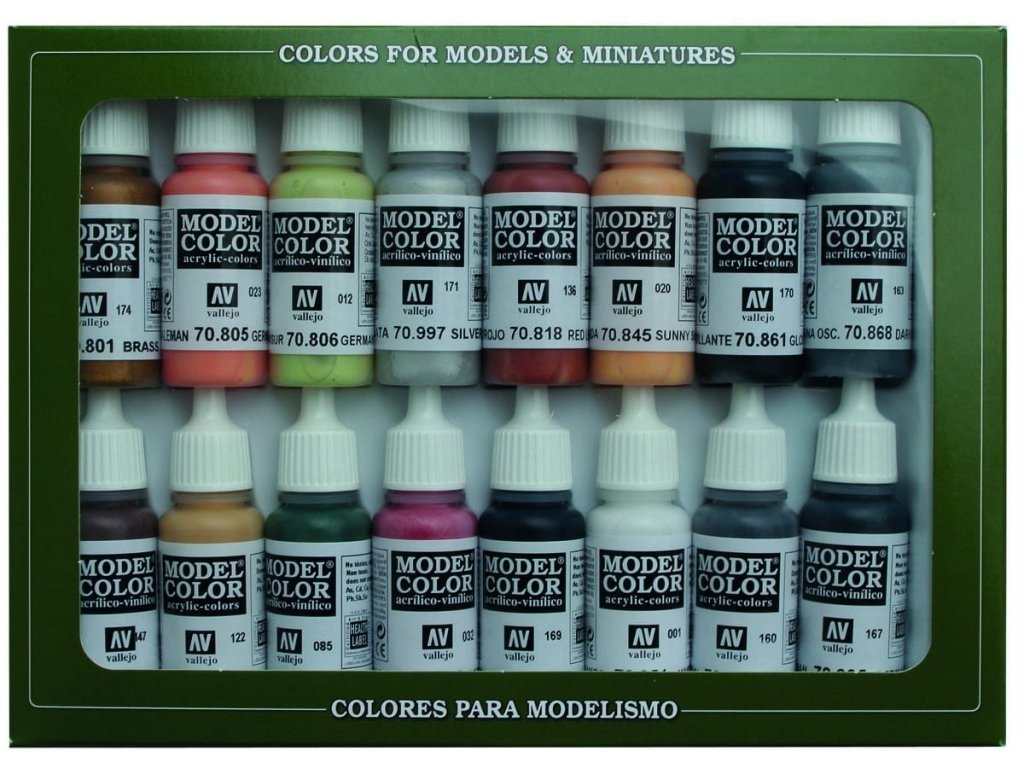 Vallejo Model Color 16 color Set 70107 German Colors WWII
