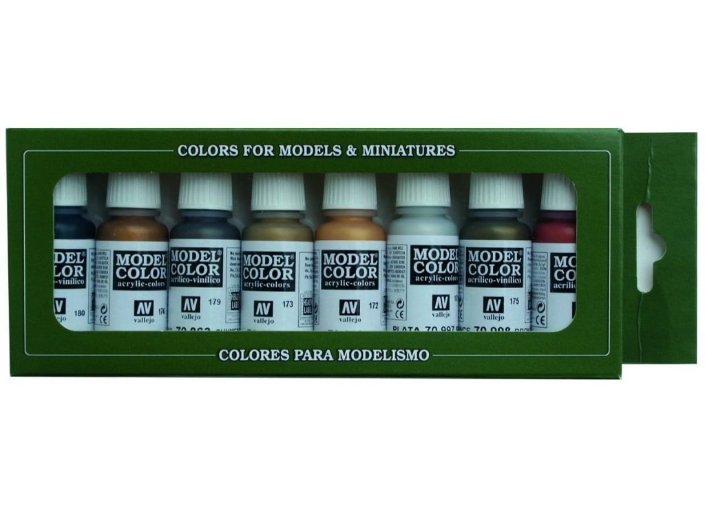 Vallejo Model Color 8 colors Set 70118 Metallic Colors