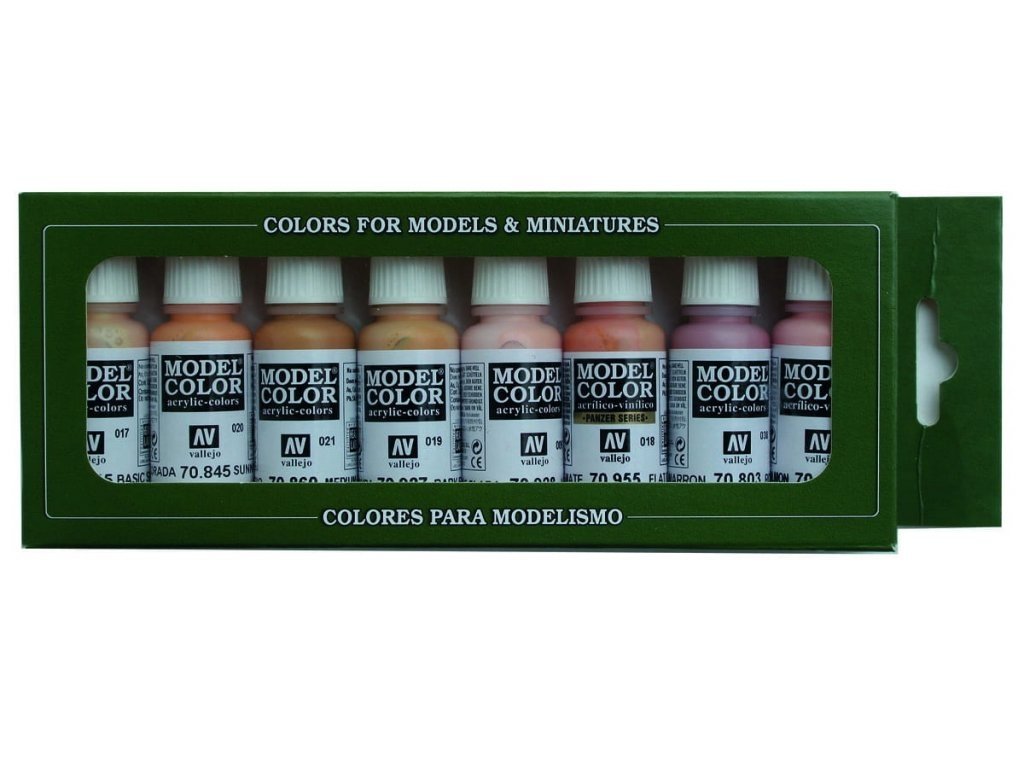 Vallejo Model Color 8 colors Set 70124 Face & Skin Tones