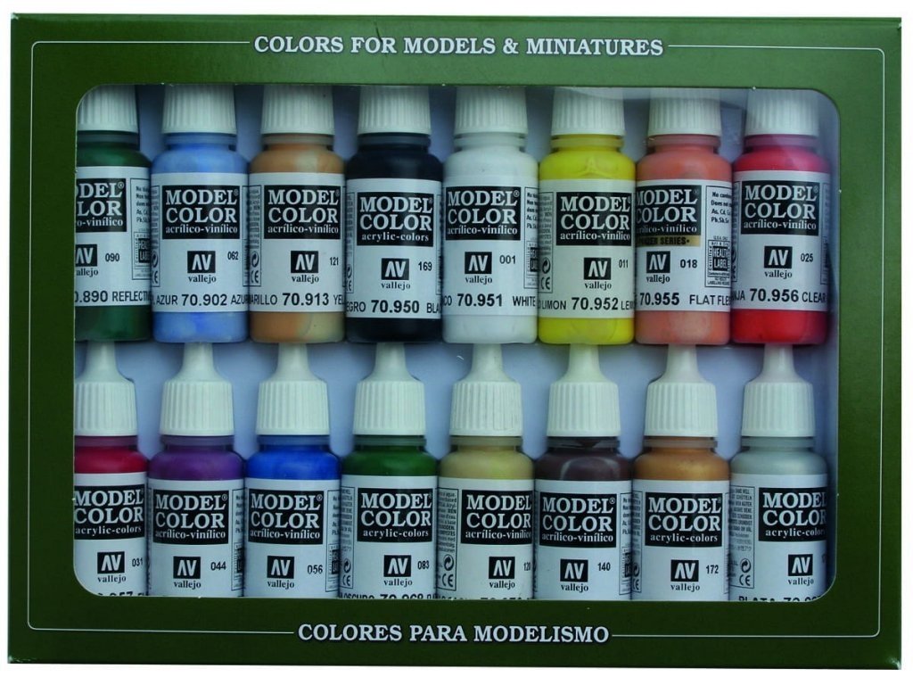 Vallejo Model Color 16 color Set 70140 Basic Colors Usa