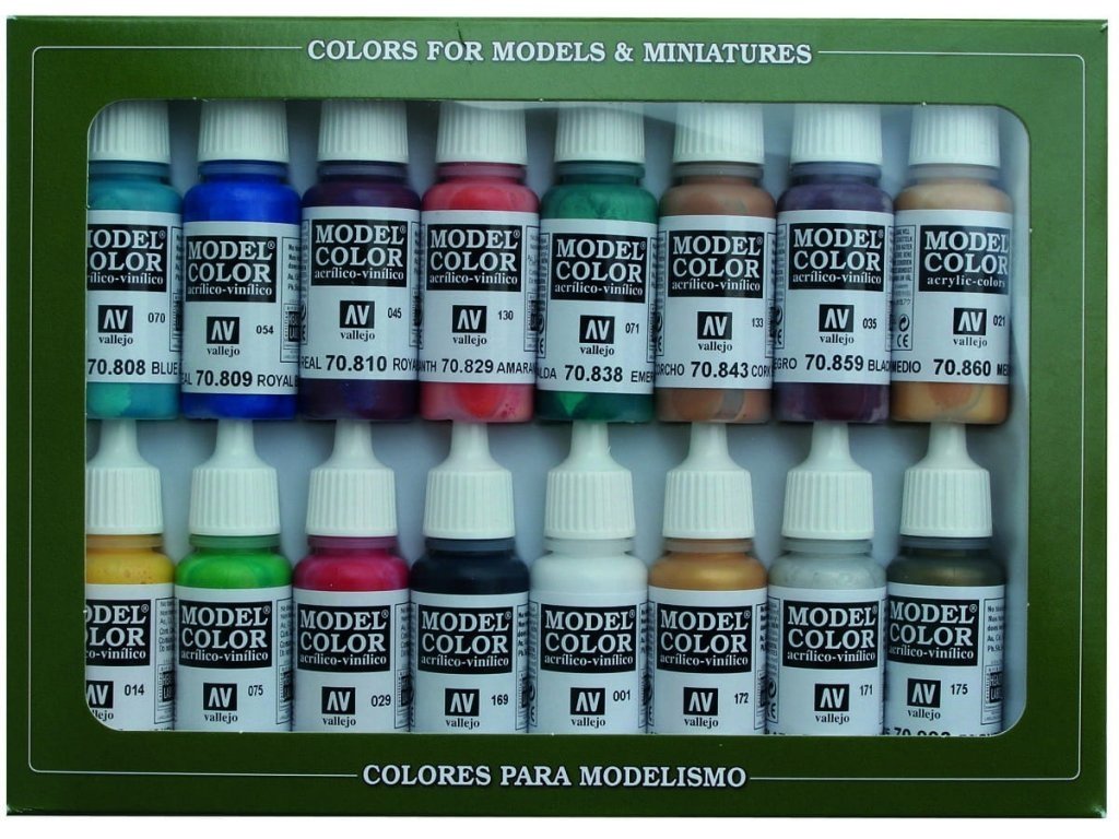 Vallejo Model Color 16 color Set 70142 Medieval Colors