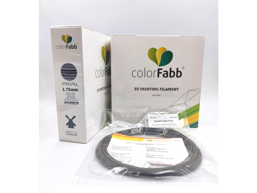 VZORKA 15 METROV METAL filament STEELFILL 1,75 mm ColorFabb