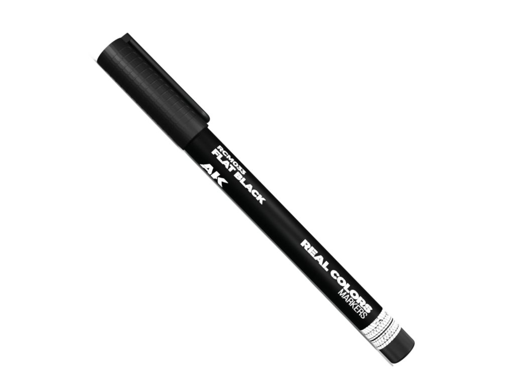 AK Interactive fix Real Colors Marker Flat Black RCM033