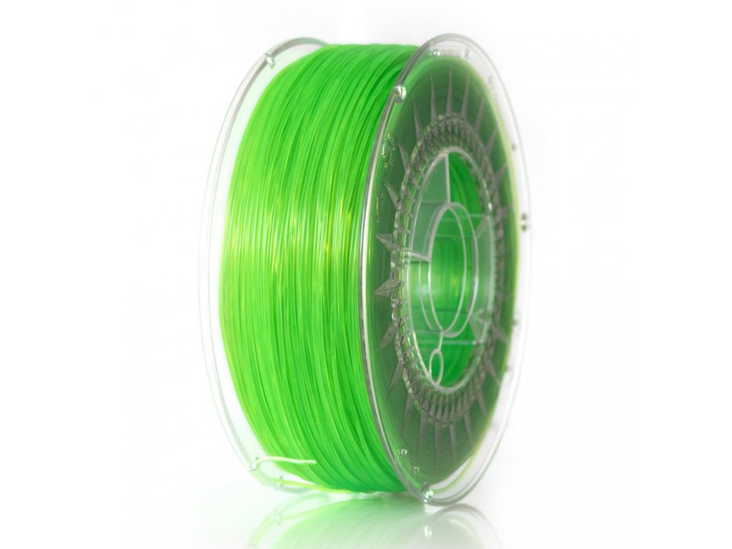 Devil Design tlačová struna, ABS, green transparent, 1,75 mm, 1 kg