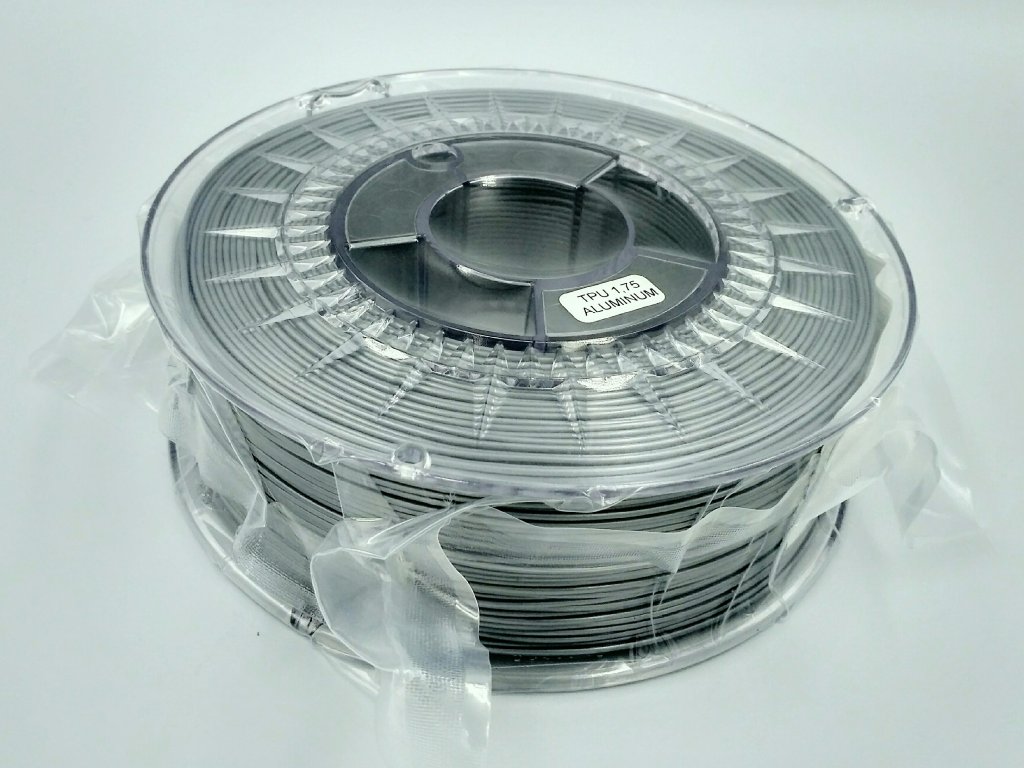 Termoplastický polyuretán, Devil Design, tlačová struna odtieň aluminium, 1,75 mm, 1 kg