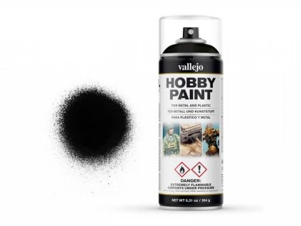 Vallejo Aerosol 28012 Black Primer Spray 400 ml