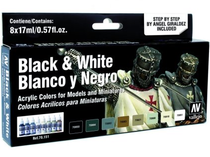 Vallejo Model Color Effects Set 70151 Black & White by Angel Giraldez