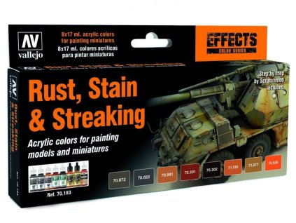 Vallejo Model Color Effects Set 70183 Rust, Stain & Streaking by Scratchmod