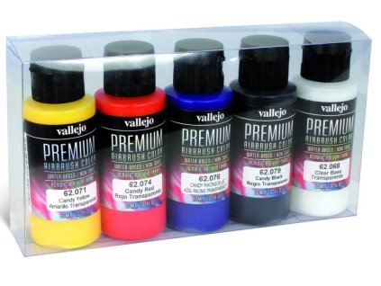 Vallejo PREMIUM Candy Transparent Color Set 5x 60 ml