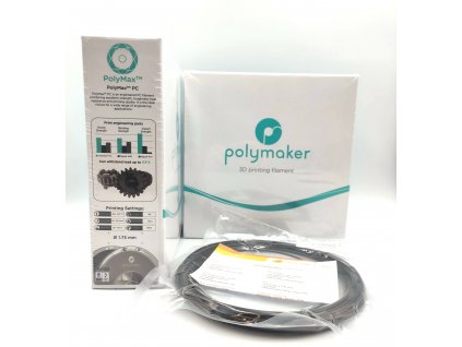 VZORKA 20 METROV - PC PolyMax filament čierny 1,75mm Polymaker