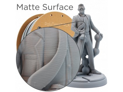 PLA PolyTerra filament sivý Fossil 1,75 mm Polymaker 1kg