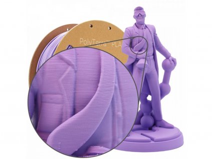 PLA PolyTerra filament fialový Lavender 1,75 mm Polymaker 1kg