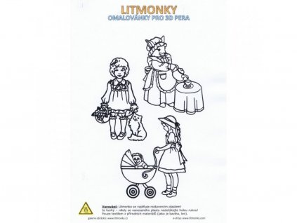 Maľovanky - Dievčatká 01