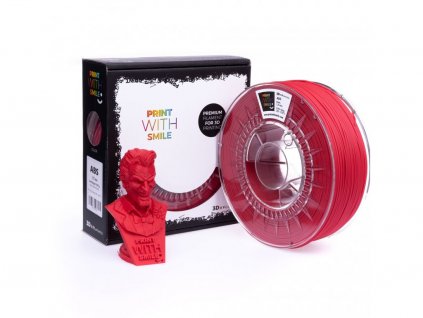 ASA filament cherry red 1,75 mm Print With Smile 0,85kg