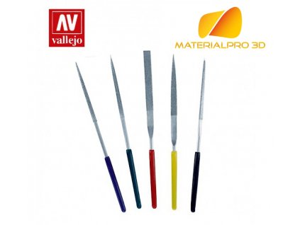Vallejo T03002 Set - 5 diamantových pilníkov s rukoväťou