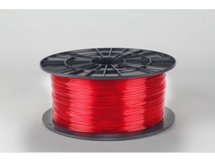 Tlačová struna, Plasty Mladeč, PET-G, 1,75 mm, red transparent, 1 kg