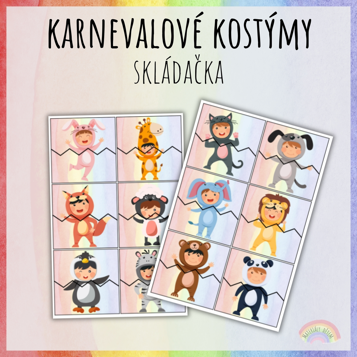 Karnevalové kostýmy, skládačka