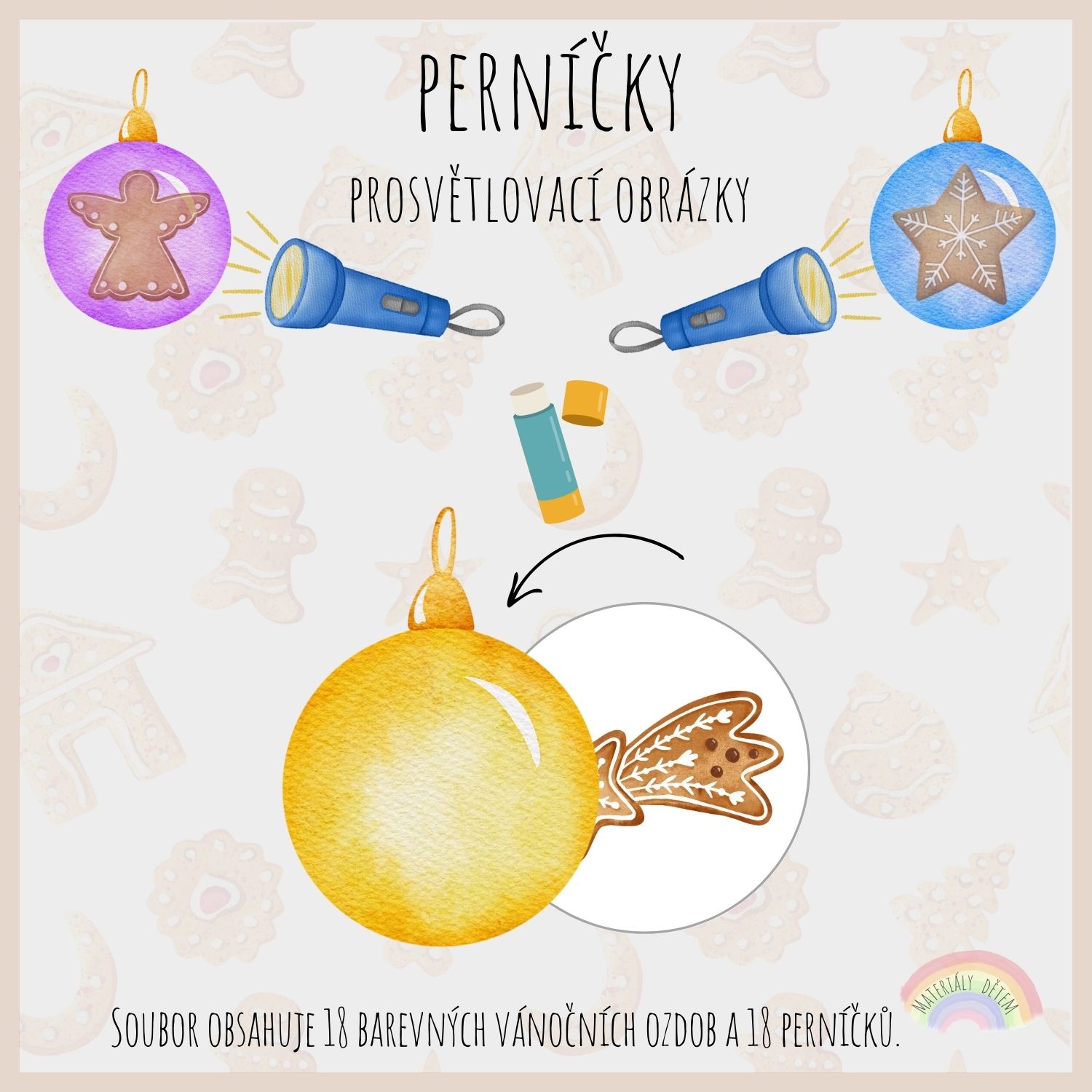 Perníčky - prosvětlovací obrázky