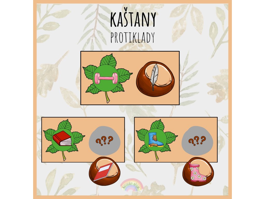 Kaštany, protiklady