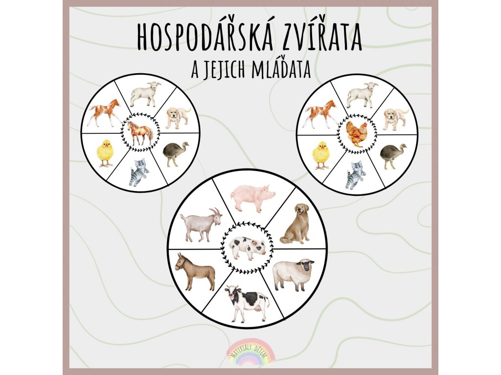Hospodářská zvířata a jejich mláďata