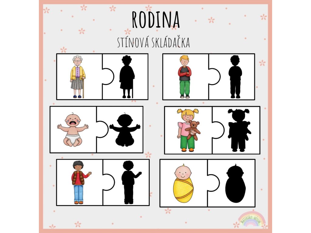 Rodina, stínová skládačka