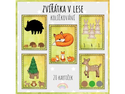 Zvířátka v lese, kolíčkování