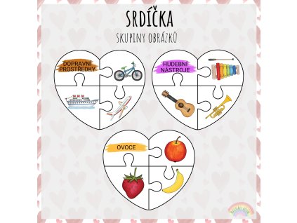 Srdíčka, skupiny obrázků