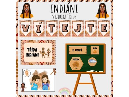 Indiáni, výzdoba třídy