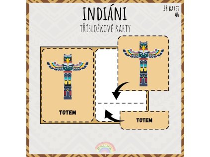 Indiáni, třísložkové karty
