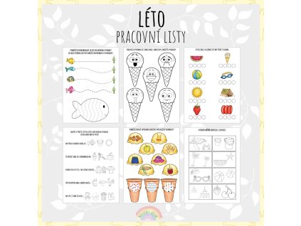 Léto, pracovní listy