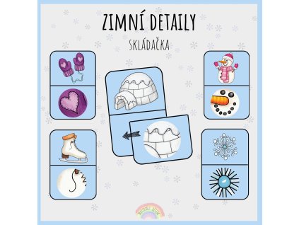 Zimní detaily, skládačka
