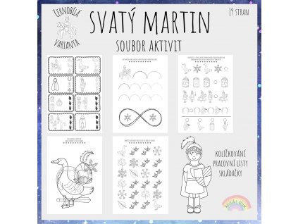 Svatý Martin, soubor aktivit (černobílá varianta)