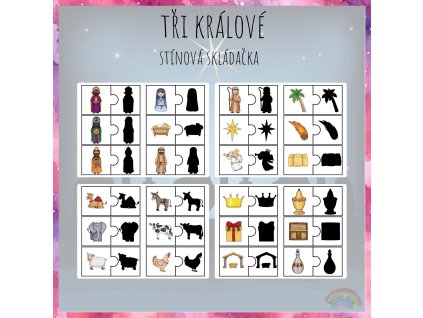 Tři králové, stínová skládačka