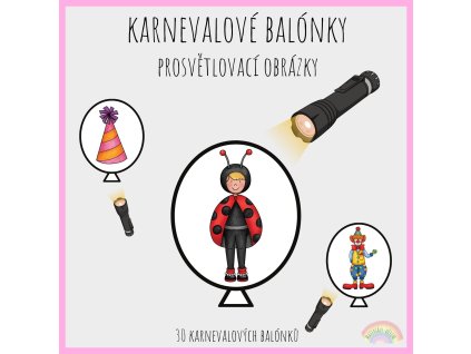 Karnevalové balónky, prosvětlovací obrázky