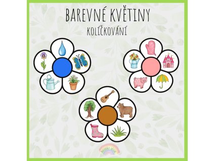 Barevné květiny, kolíčkování