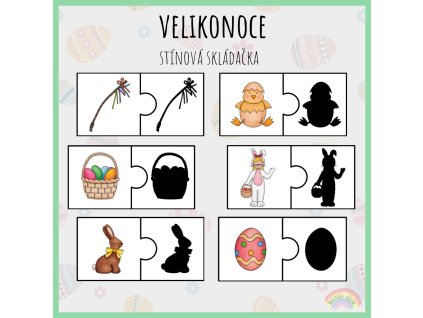 Velikonoce, stínová skládačka