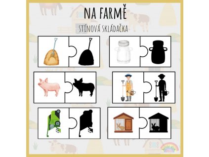 Na farmě, stínová skládačka