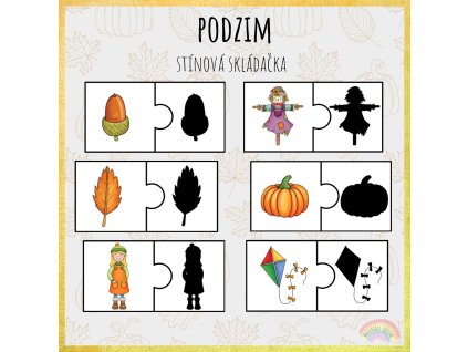 Podzim, stínová skládačka