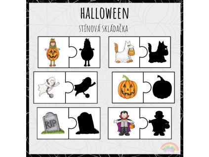 Halloween, stínová skládačka